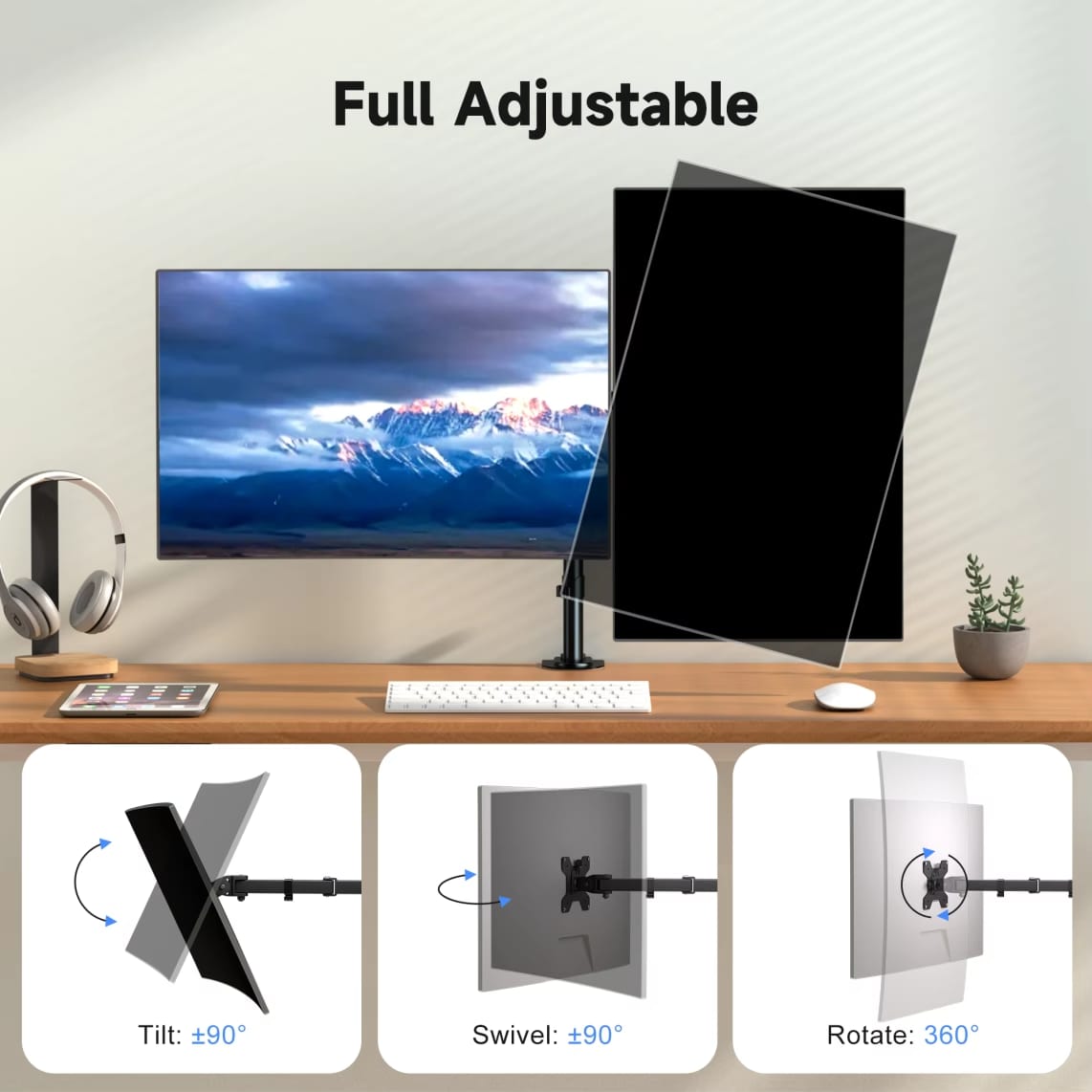 Dual LCD & LED Monitor Arm